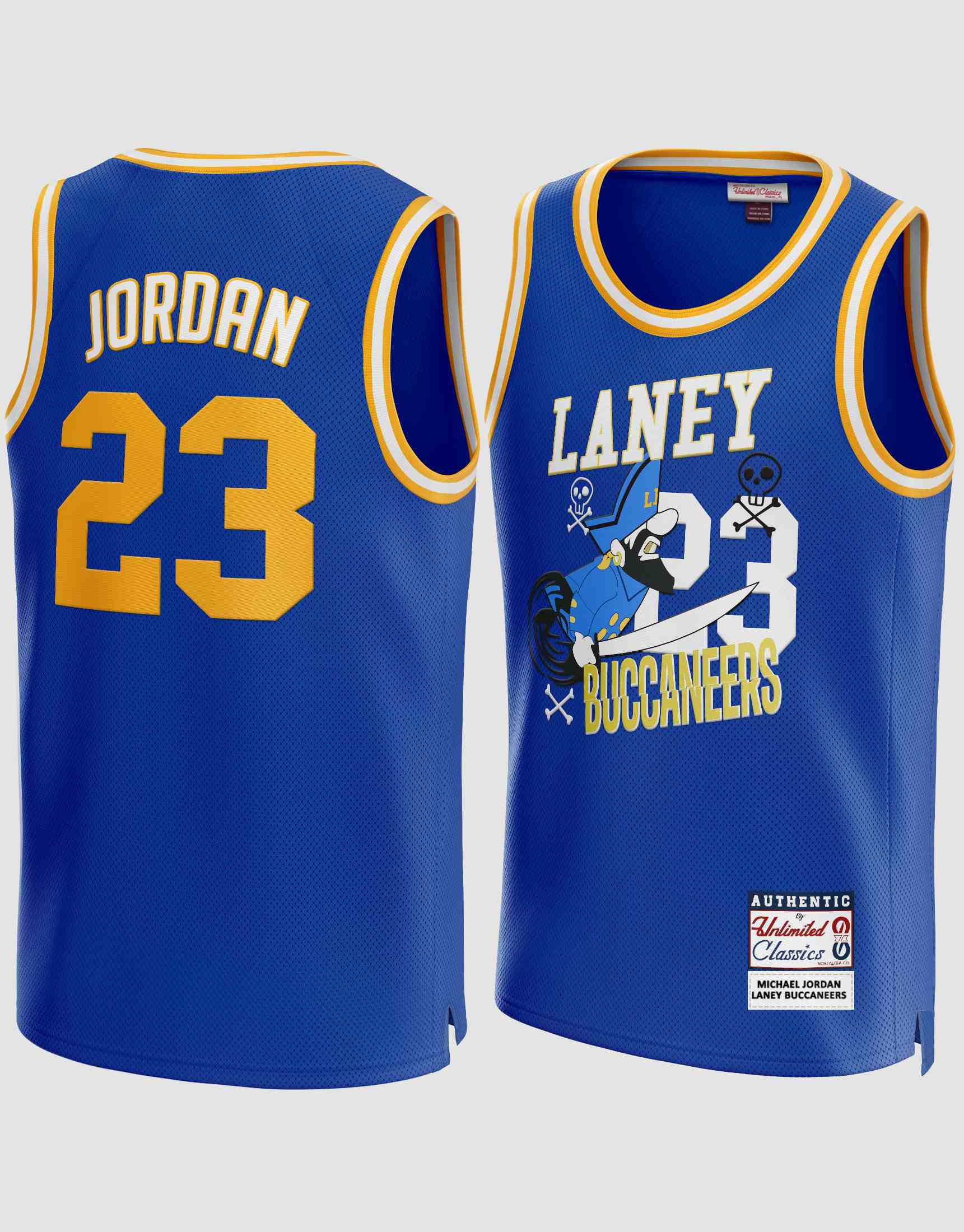High School Basketball Jersey Michael Jordan #23 Laney Blue
