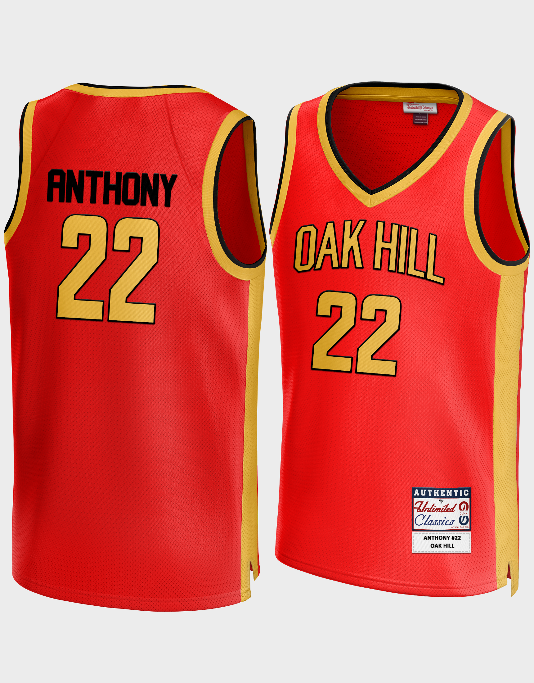Carmelo Anthony #22 Oak Hill Academy Yellow Jersey – unlimitedsportshop