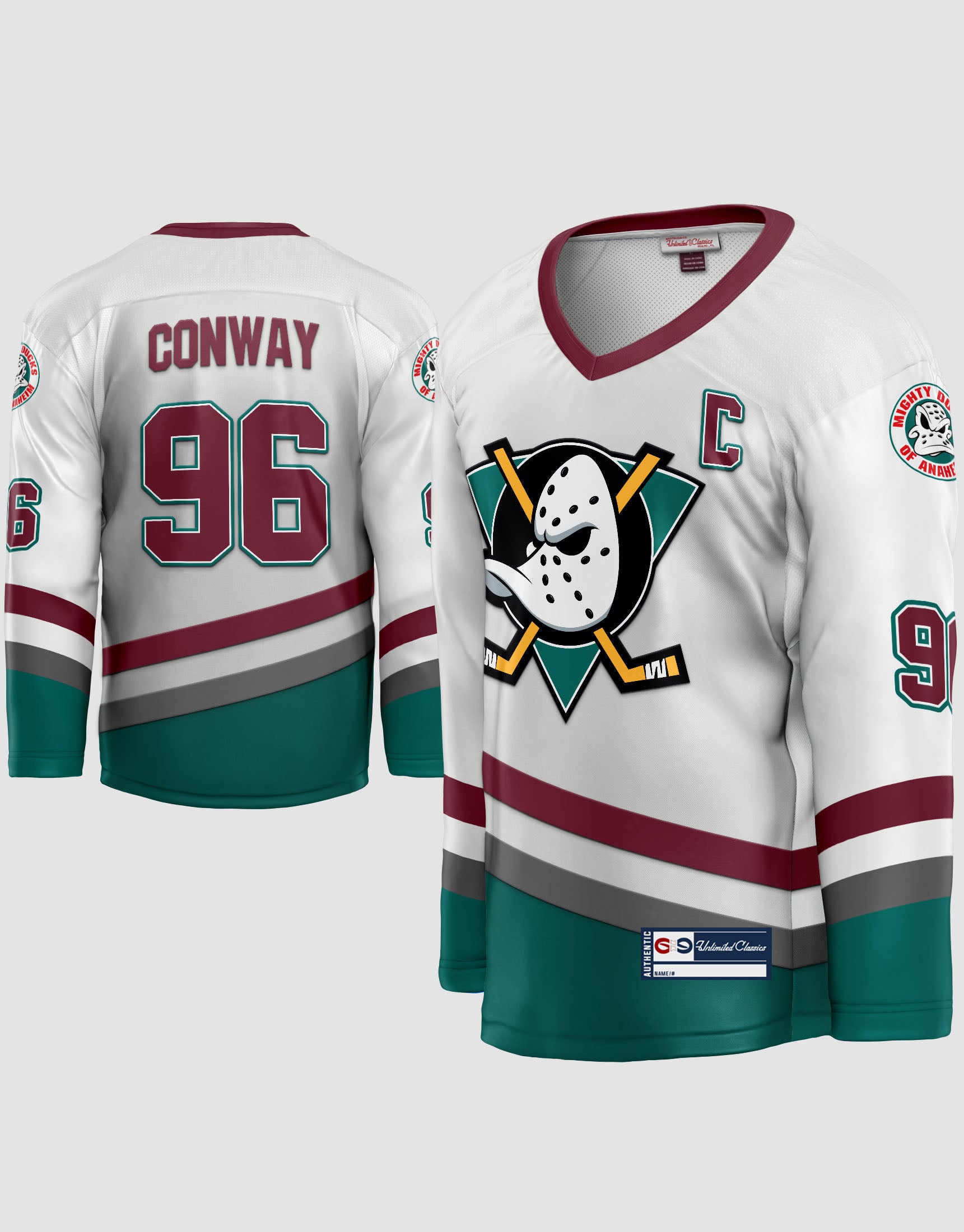 Mighty Ducks NHL Hockey Sports Men 1992 Charlie Conway #96 Hockey Jersey  Medium for Sale in Hampton, VA - OfferUp
