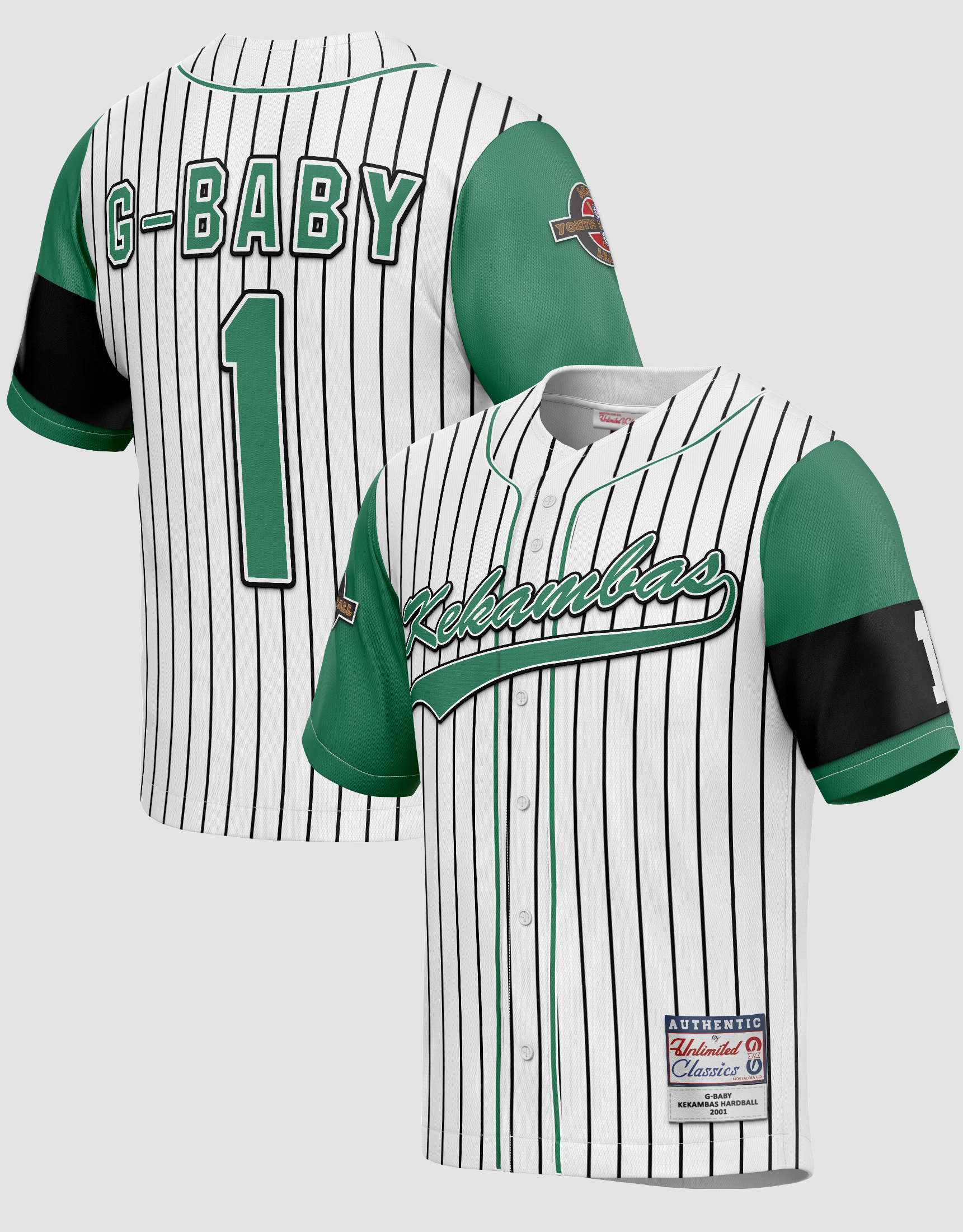 G-Baby Jarius Evans #1 Kekambas Hardball Movie Men's Baseball Jerseys  Stitched