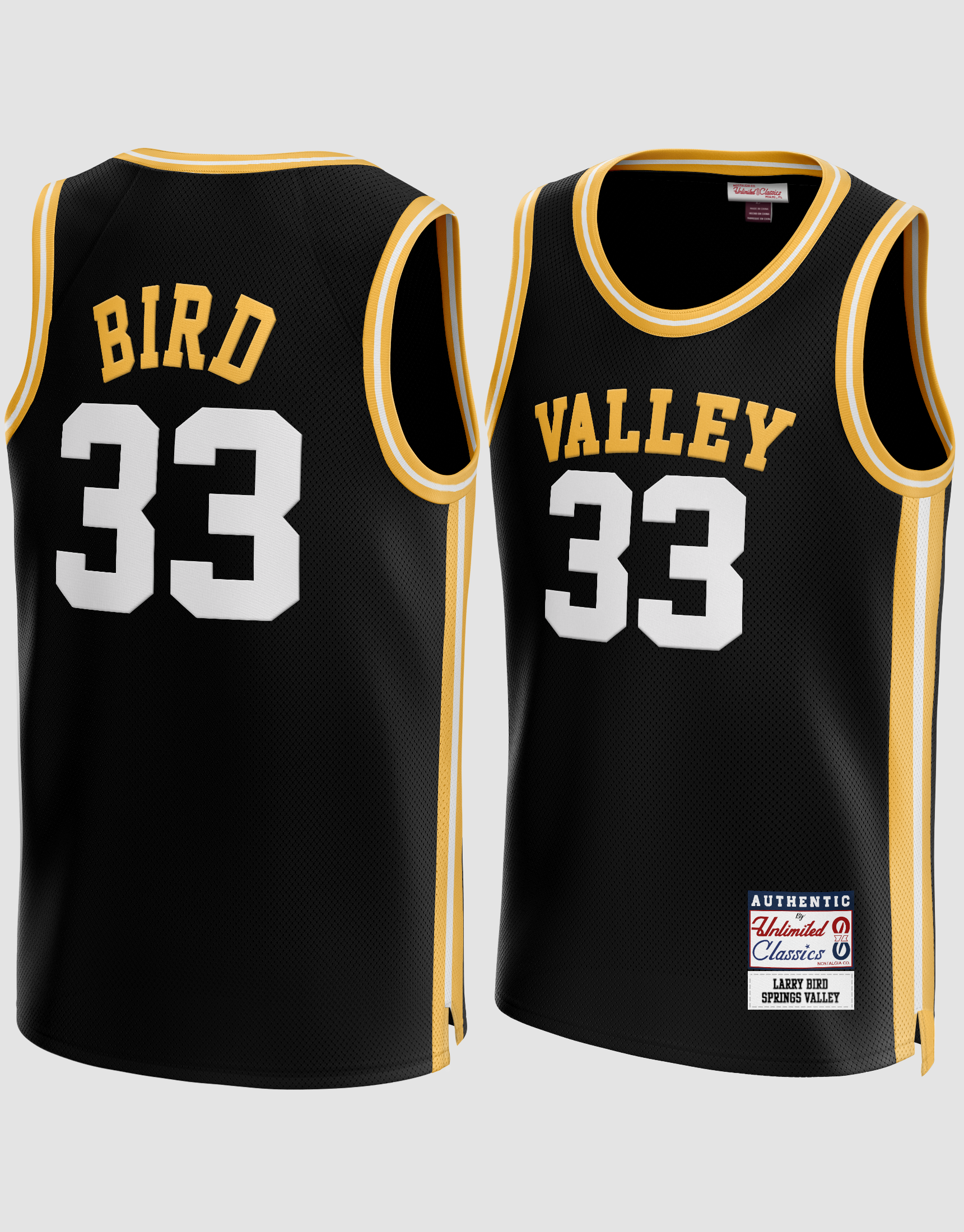 Larry Bird USA White and Gold Basketball Jersey