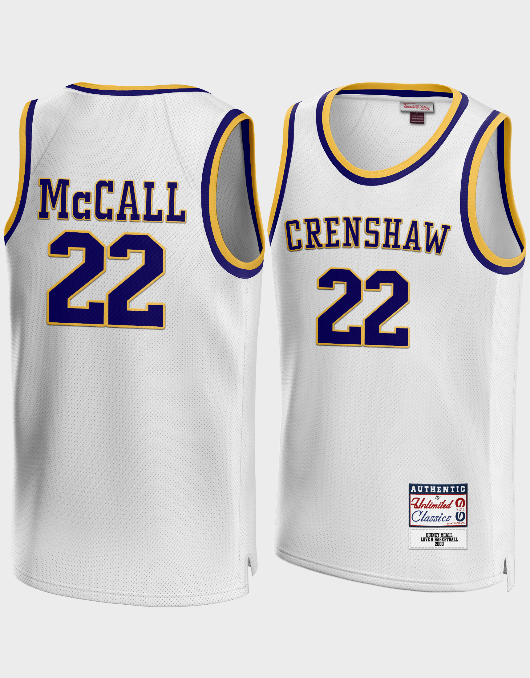 Quincy McCall #22 Love & Basketball Crenshaw Jersey - S