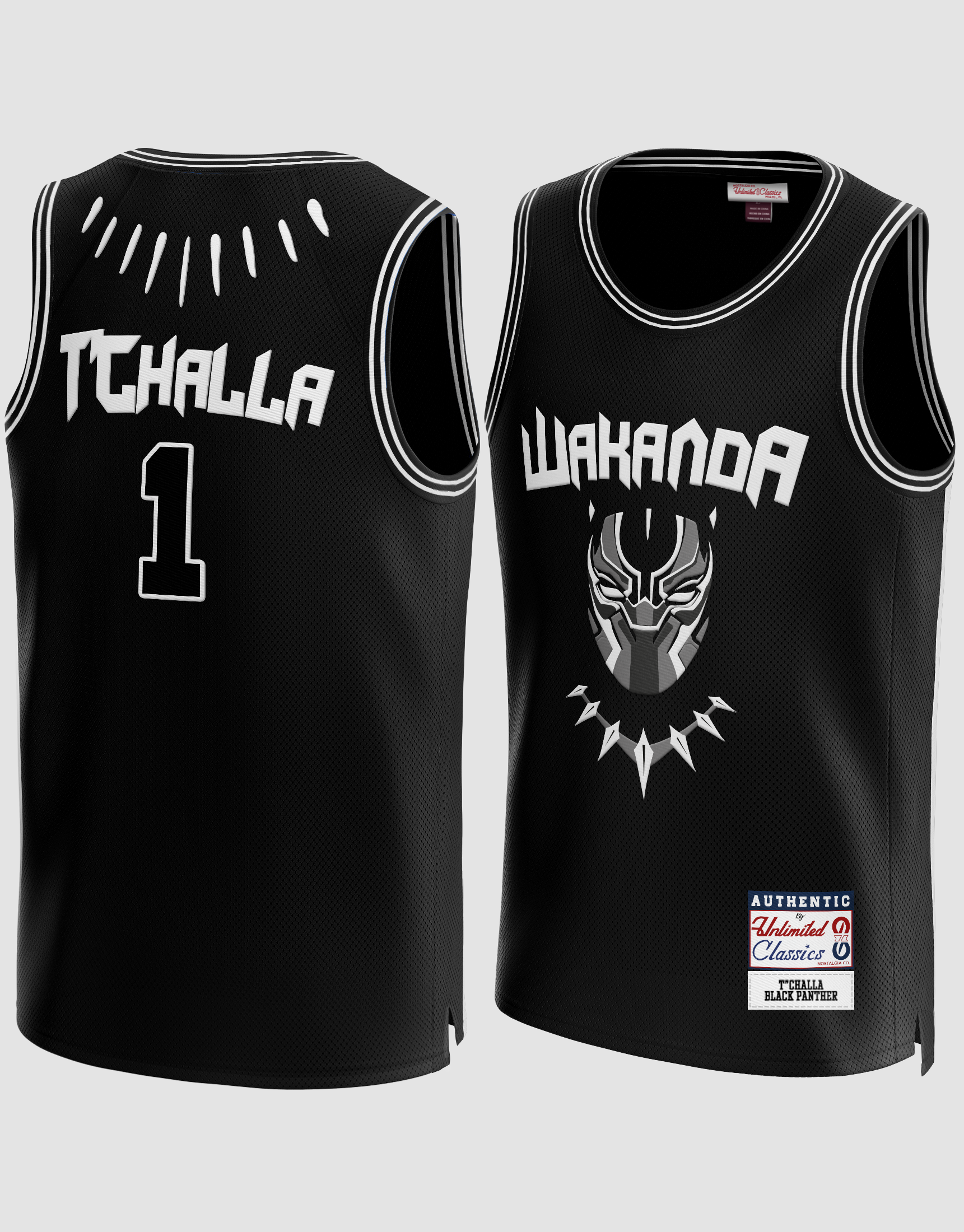 T'Challa #1 Wakanda Black Panther Basketball Jersey – unlimitedsportshop
