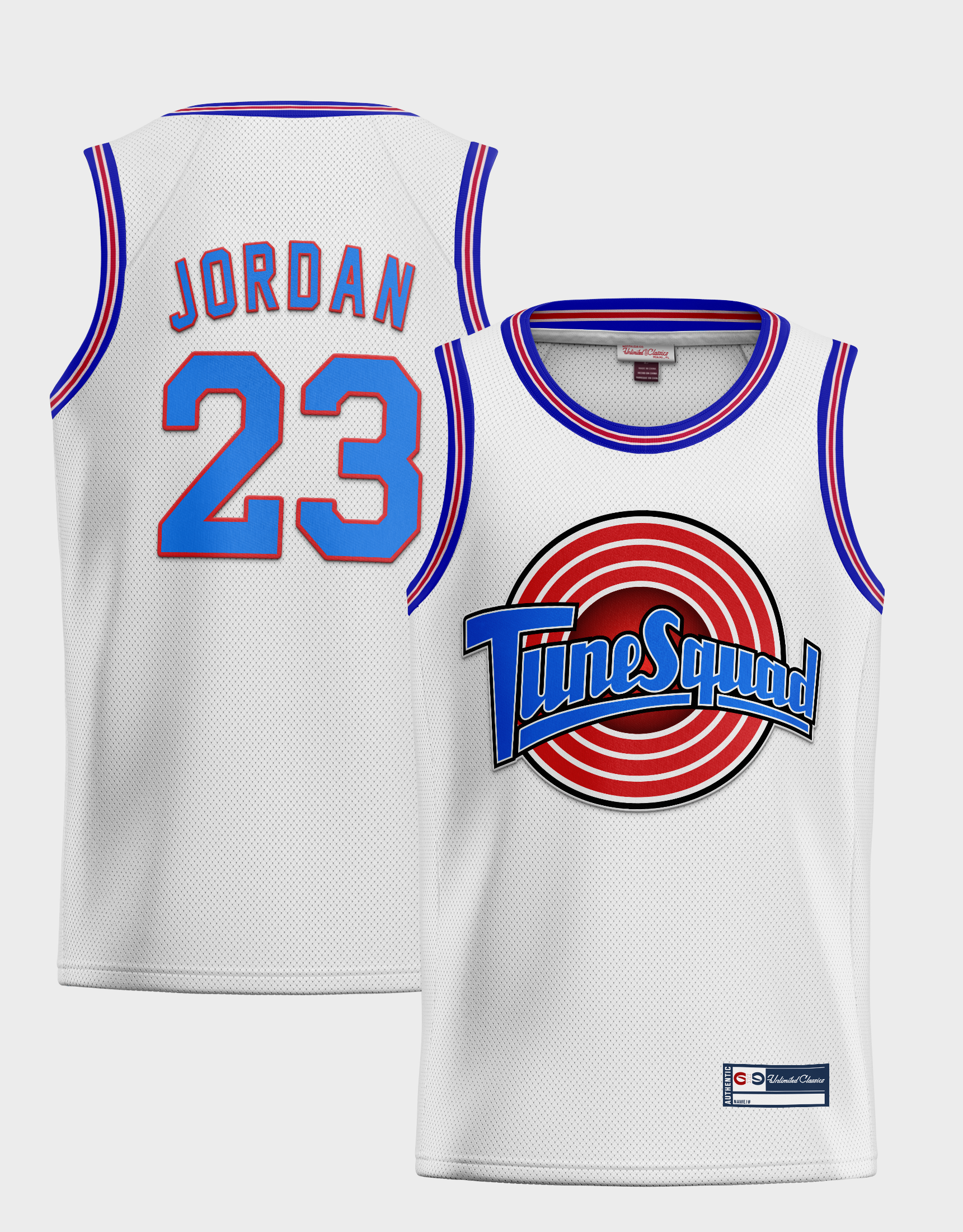 The jersey basketball Tune Squad worn by Michael Jordan in Space