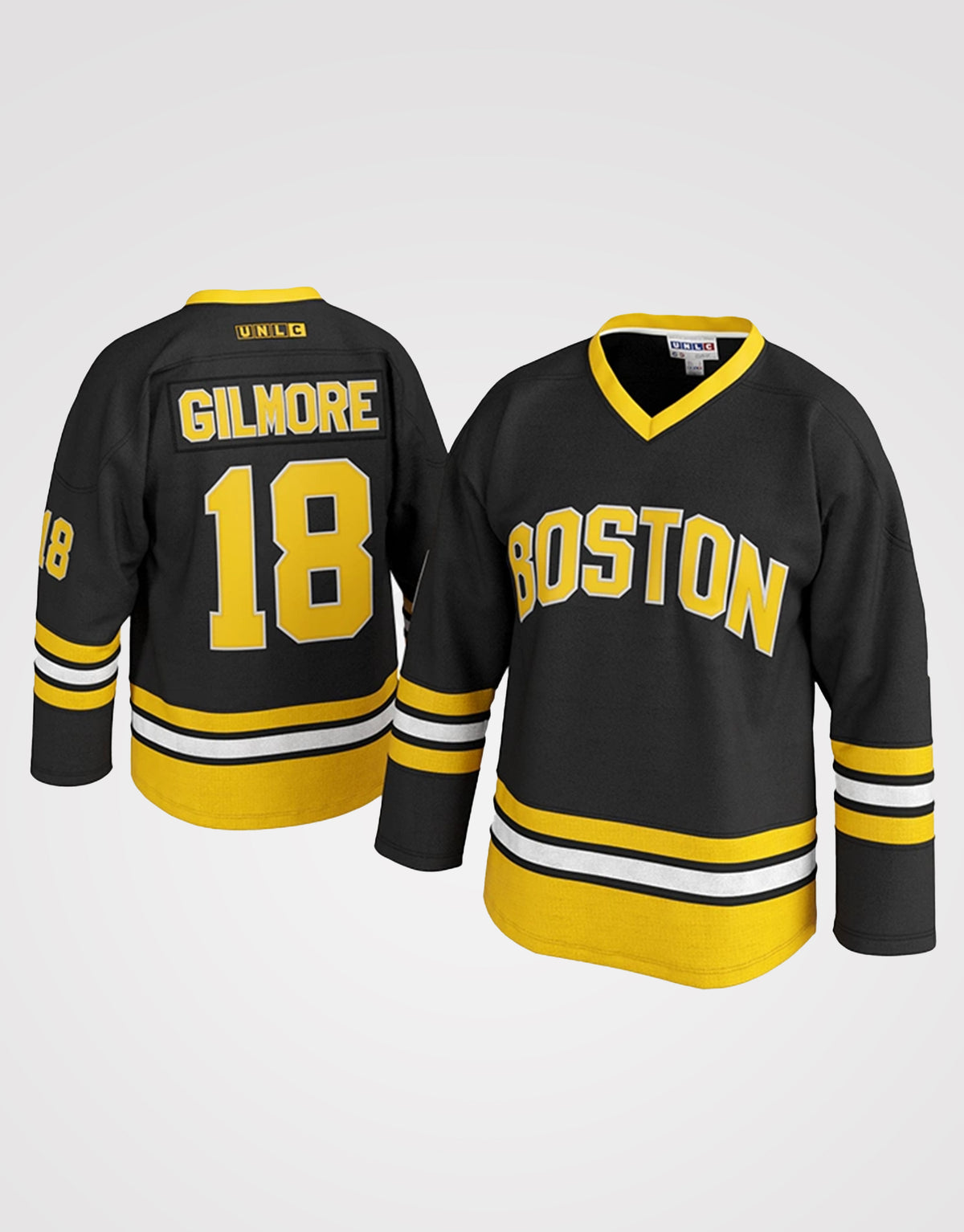 Youth Happy Gilmore #18 Boston Adam Sandler Hockey Jersey (Black)