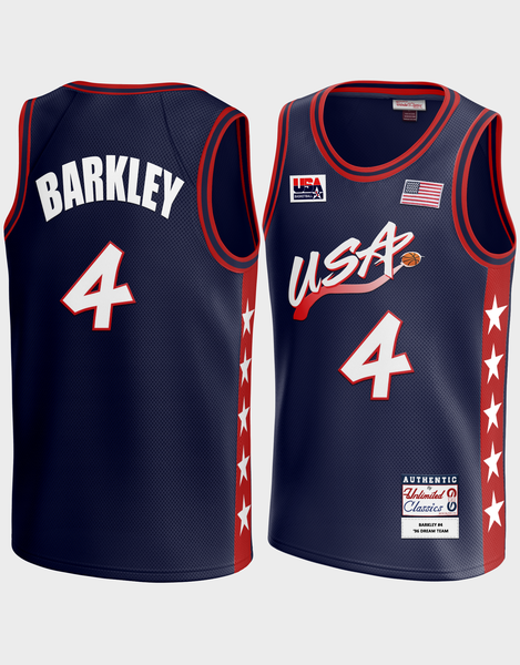 Charles Barkley #4 Dream Team White Basketball Jersey