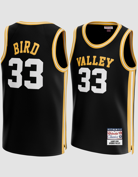Basketball Jerseys Larry Bird #33 Valley High School Jersey Black