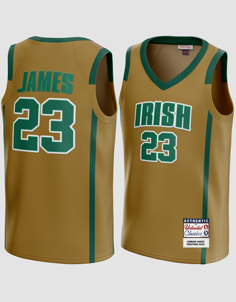 Get James 23 Fighting Irish Brown Basketball Jersey Online in the USA unlimitedsportshop