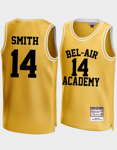 The Fresh Prince of Bel-Air Will Smith Bel-Air Academy Dark Blue Silk  Basketball Jersey — BORIZ
